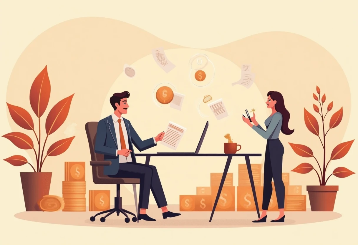 Professional reviewing loan documents