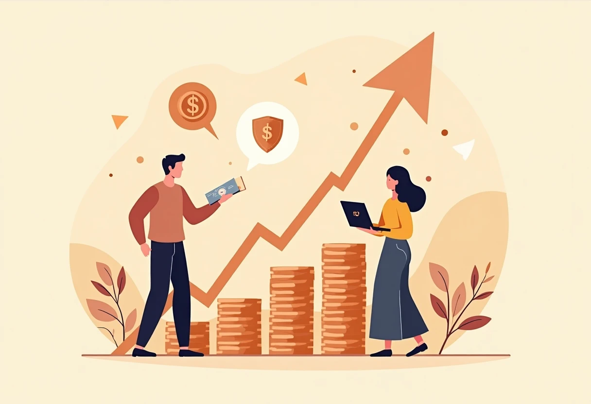 Digital loan approval illustration