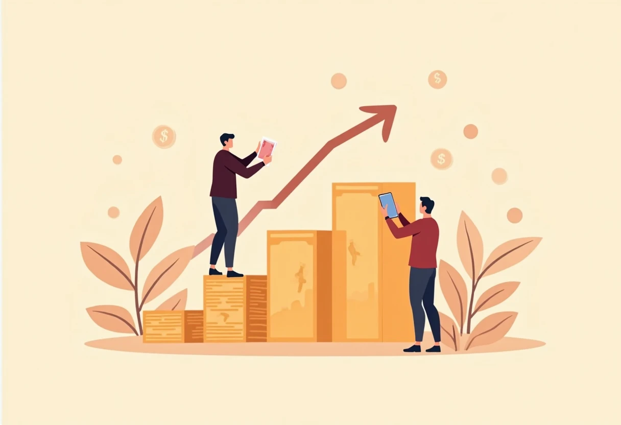 Illustration abstraite de choix financiers