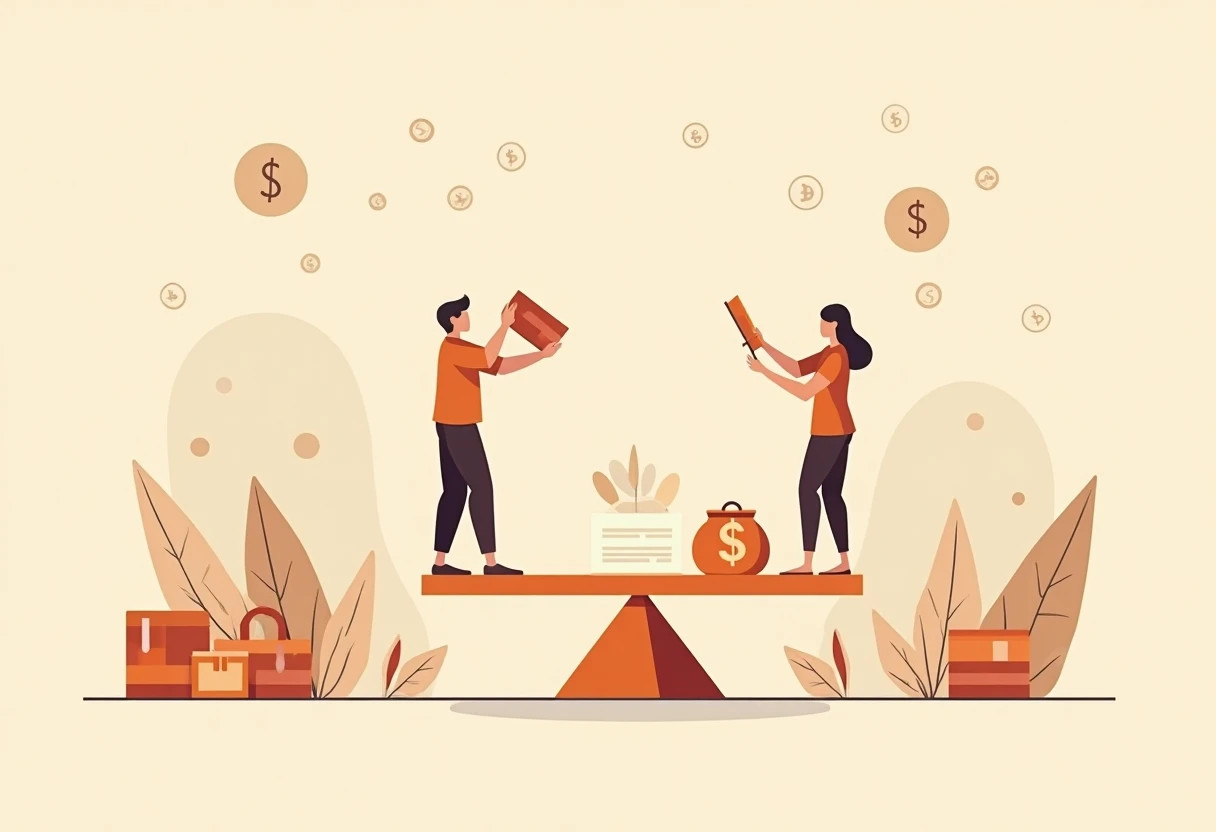 Ilustración de opciones de préstamo equilibradas