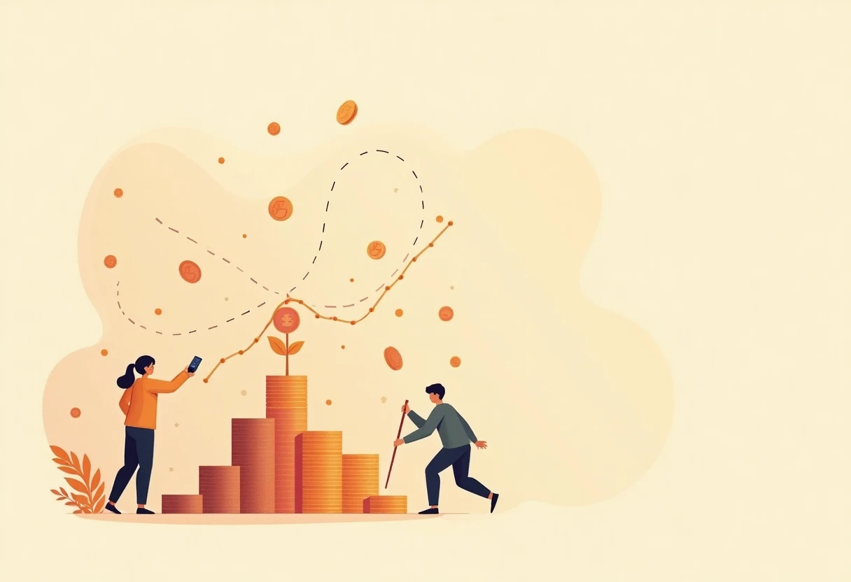 Digital loan processing illustration