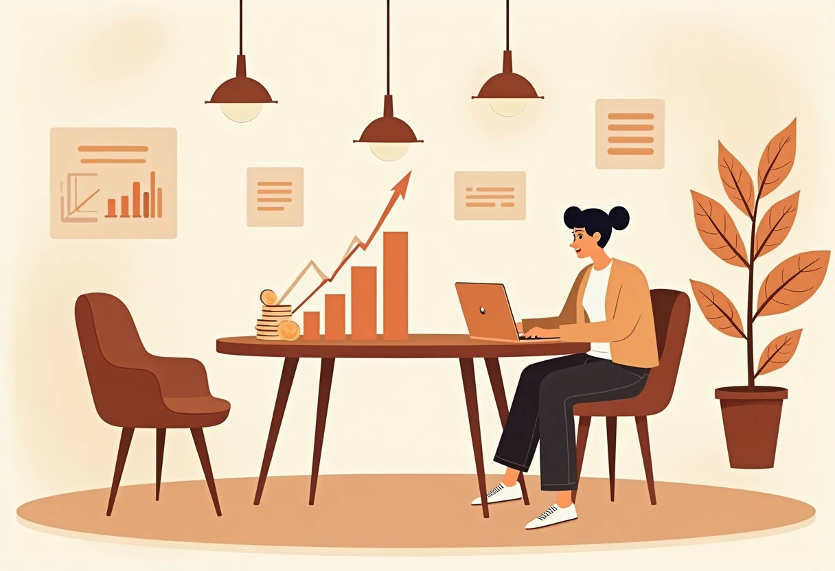Freelancer reviewing loan options
