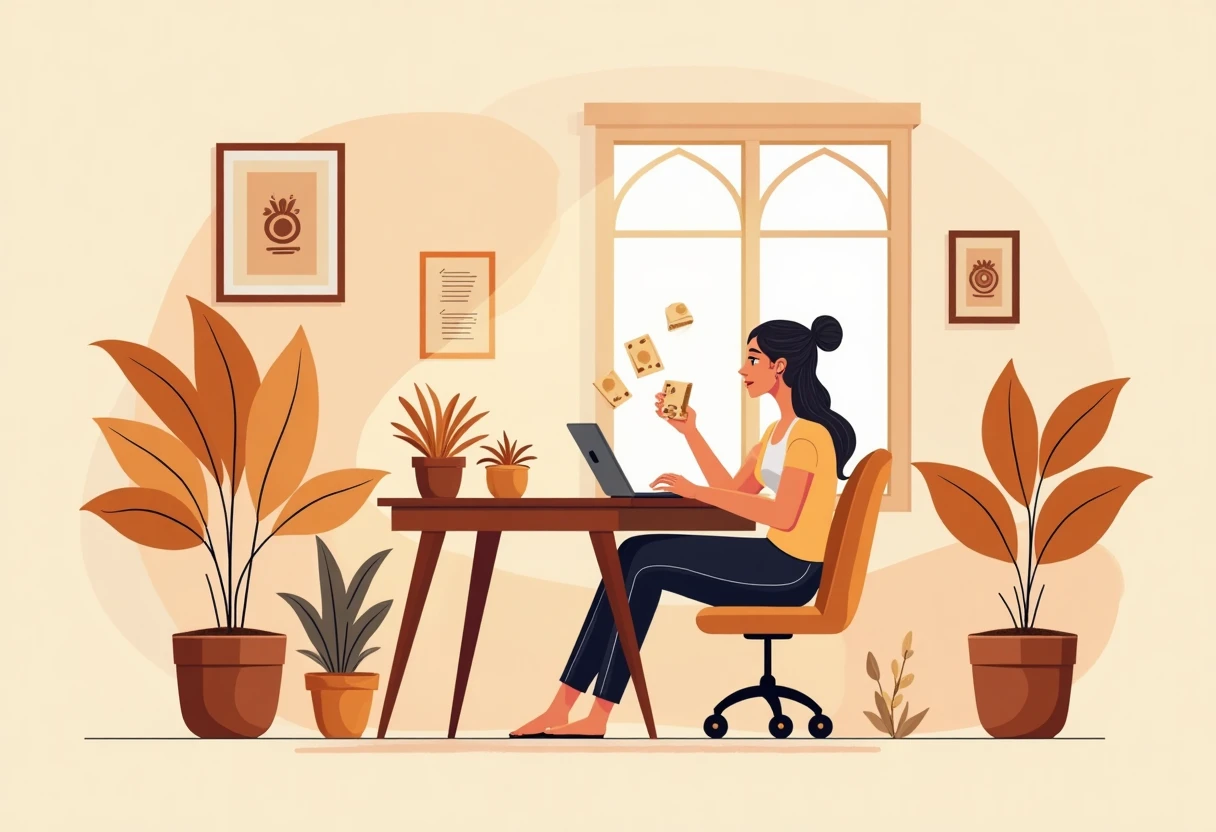 Freelancer reviewing personal loan options