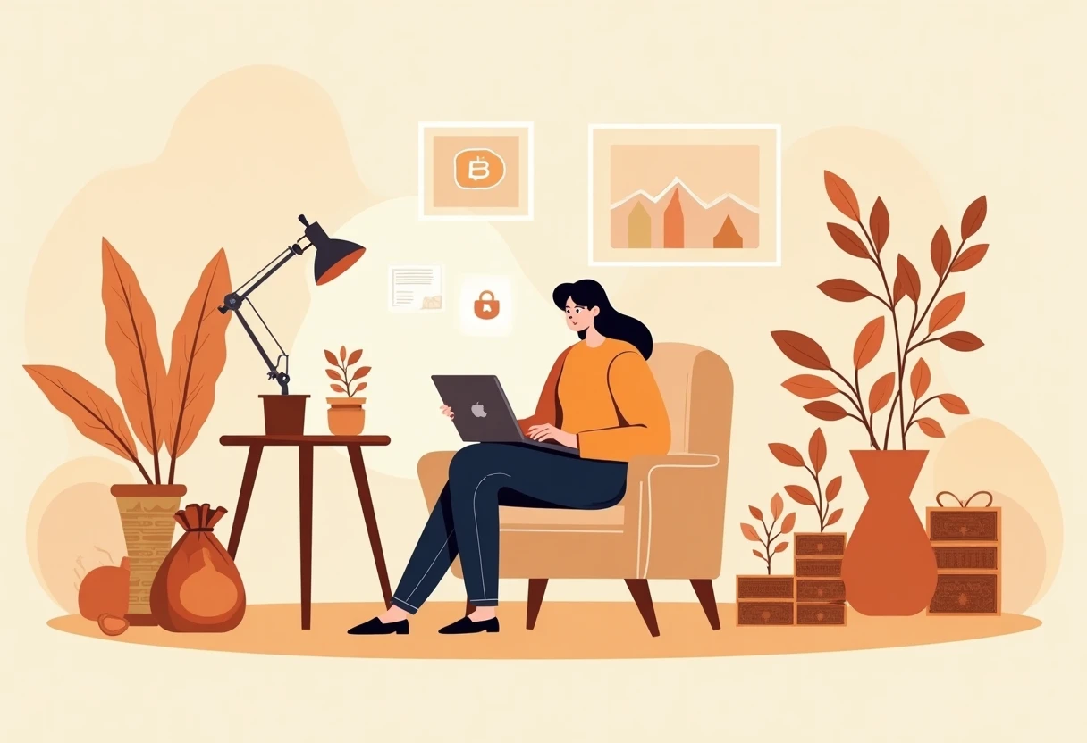 Freelancer reviewing loan options