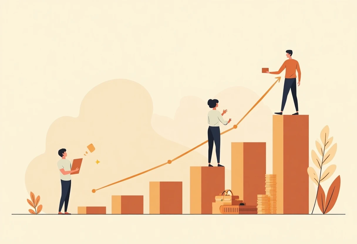 Ilustración de crecimiento financiero