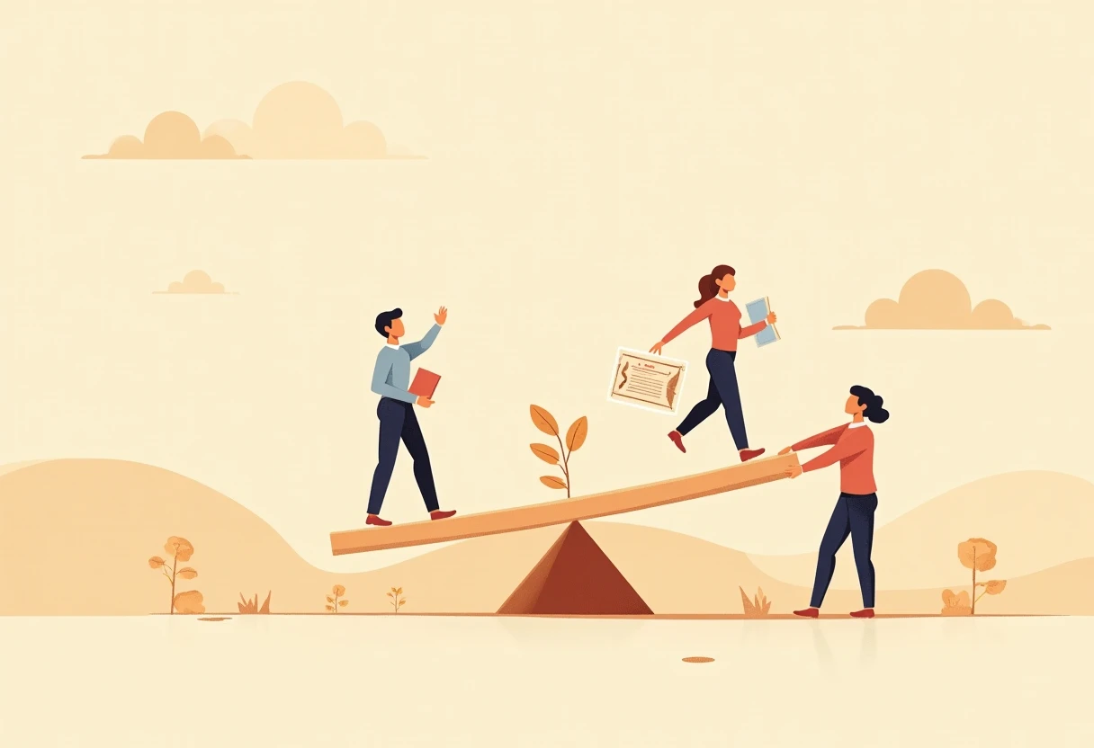 Ilustración de equilibrio financiero