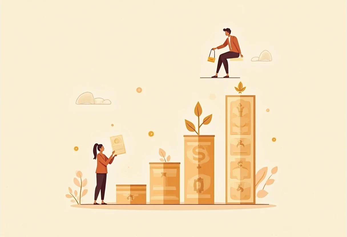 Ilustración conceptual de equilibrio financiero